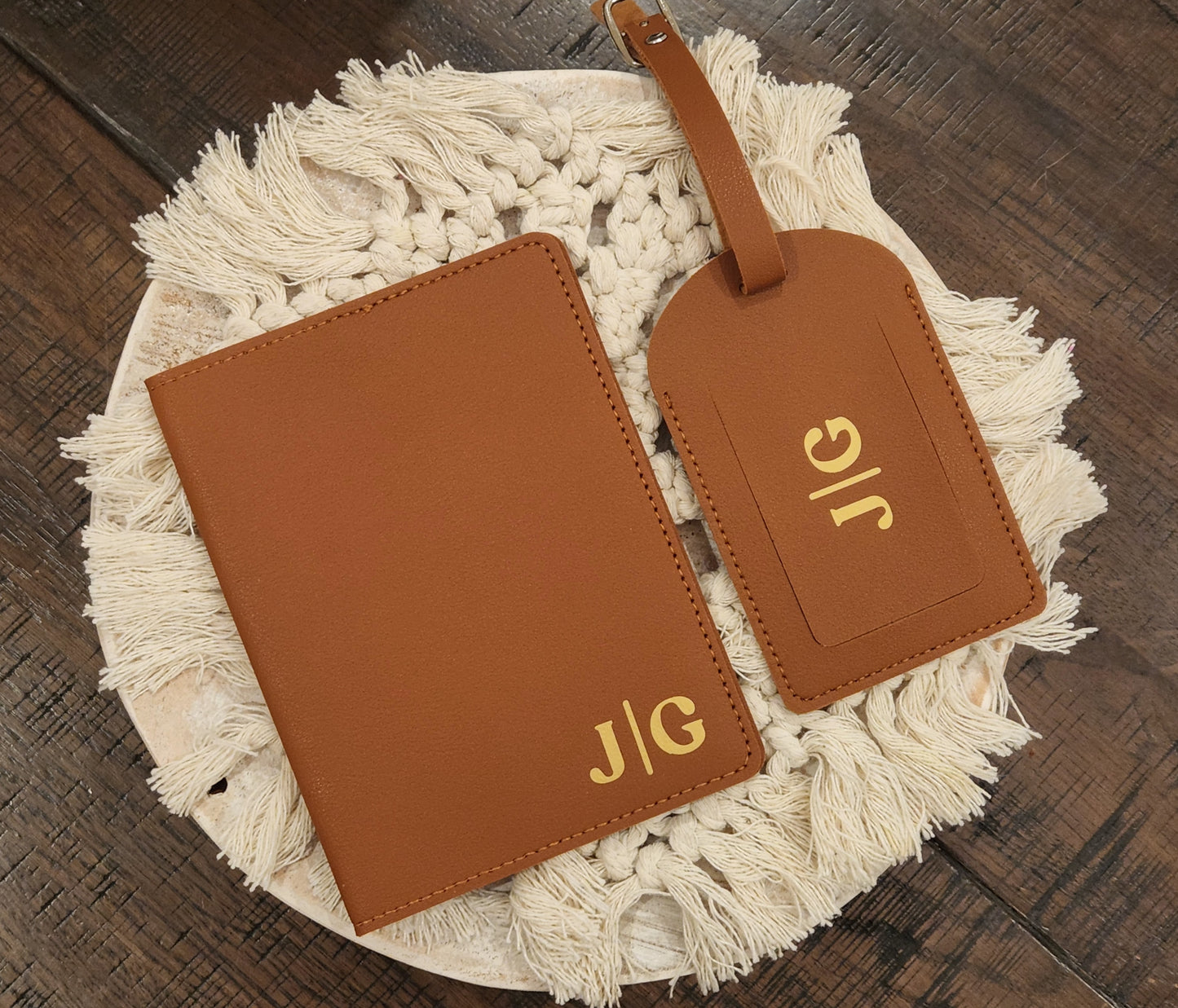 Personalised Passport Holder & Luggage tag set
