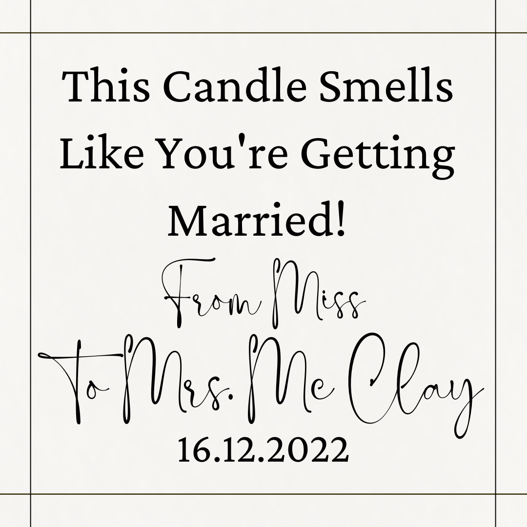 Wedding Gift Candle