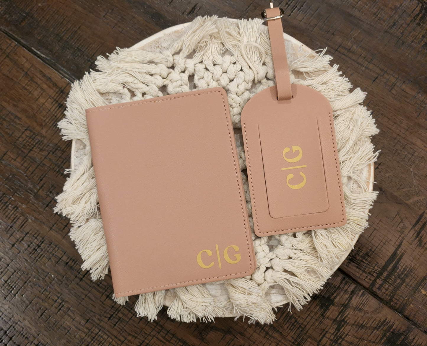 Personalised Passport Holder & Luggage tag set