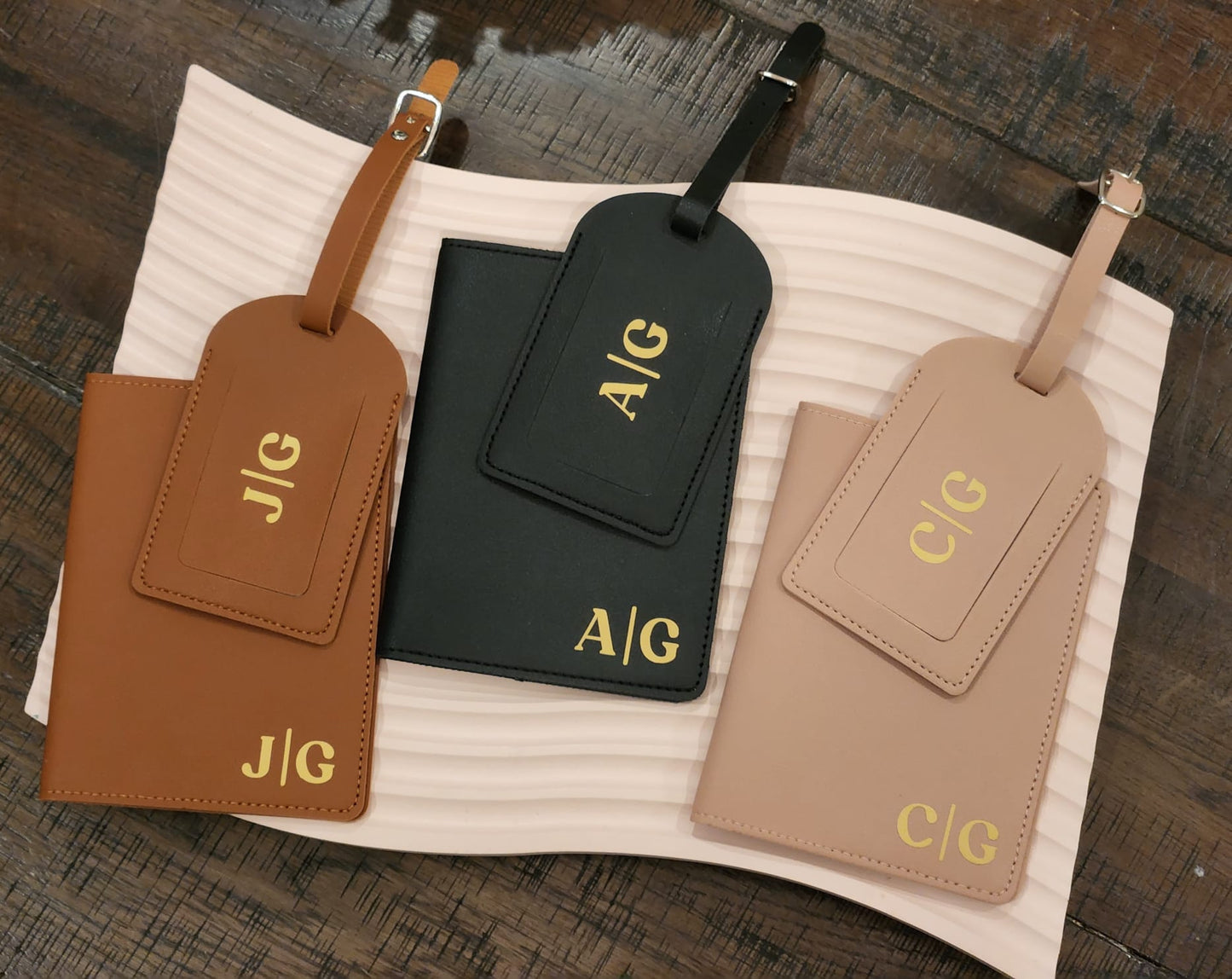 Personalised Passport Holder & Luggage tag set