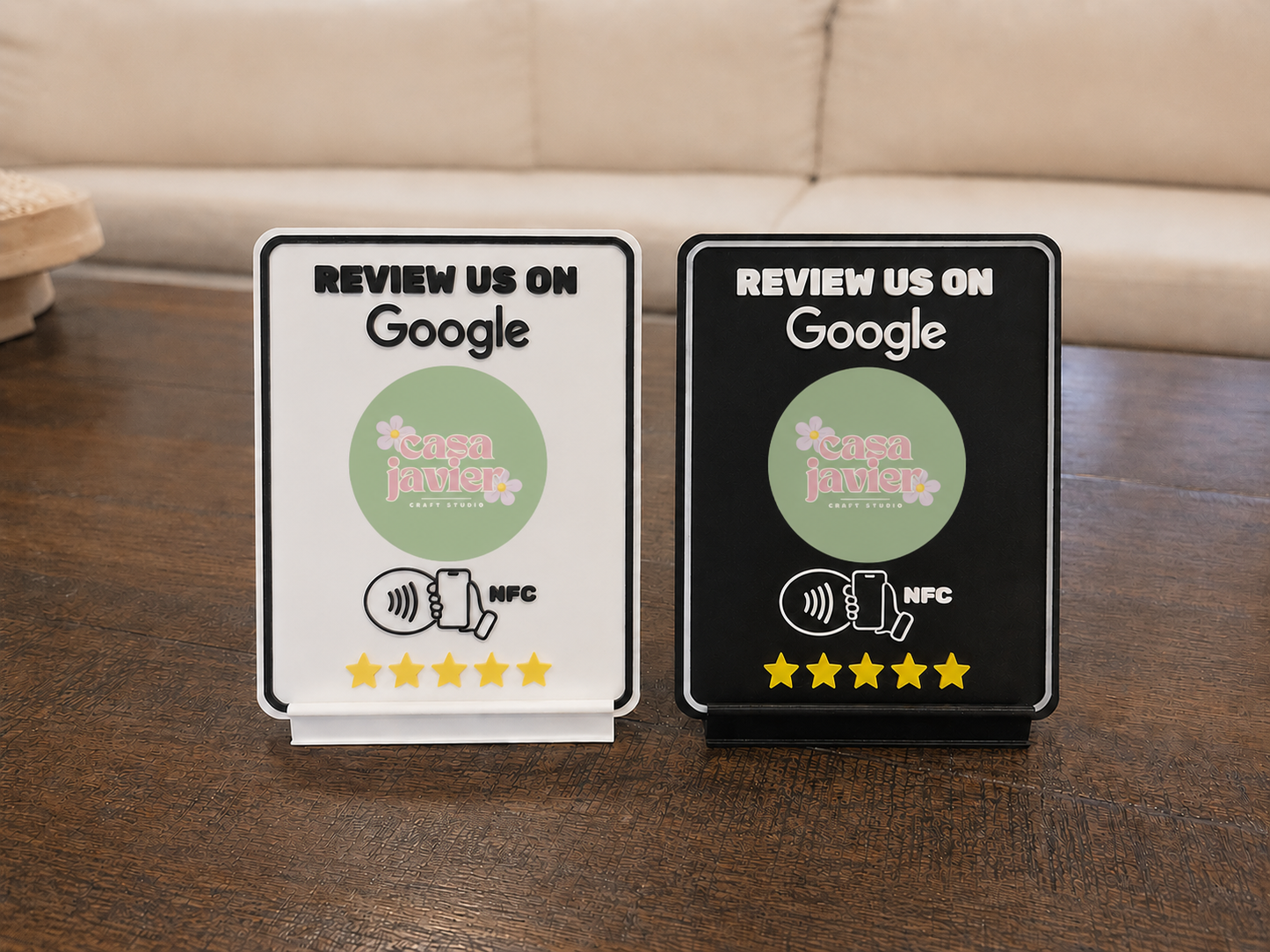 Custom NFC Google Review Stand