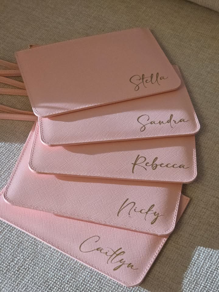 Personalised PU Leather Wristlet Clutch